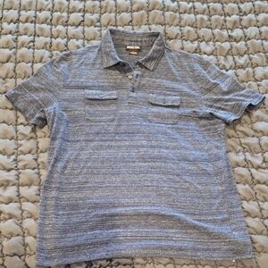 Michael Kors Gray Textured Polo Shirt